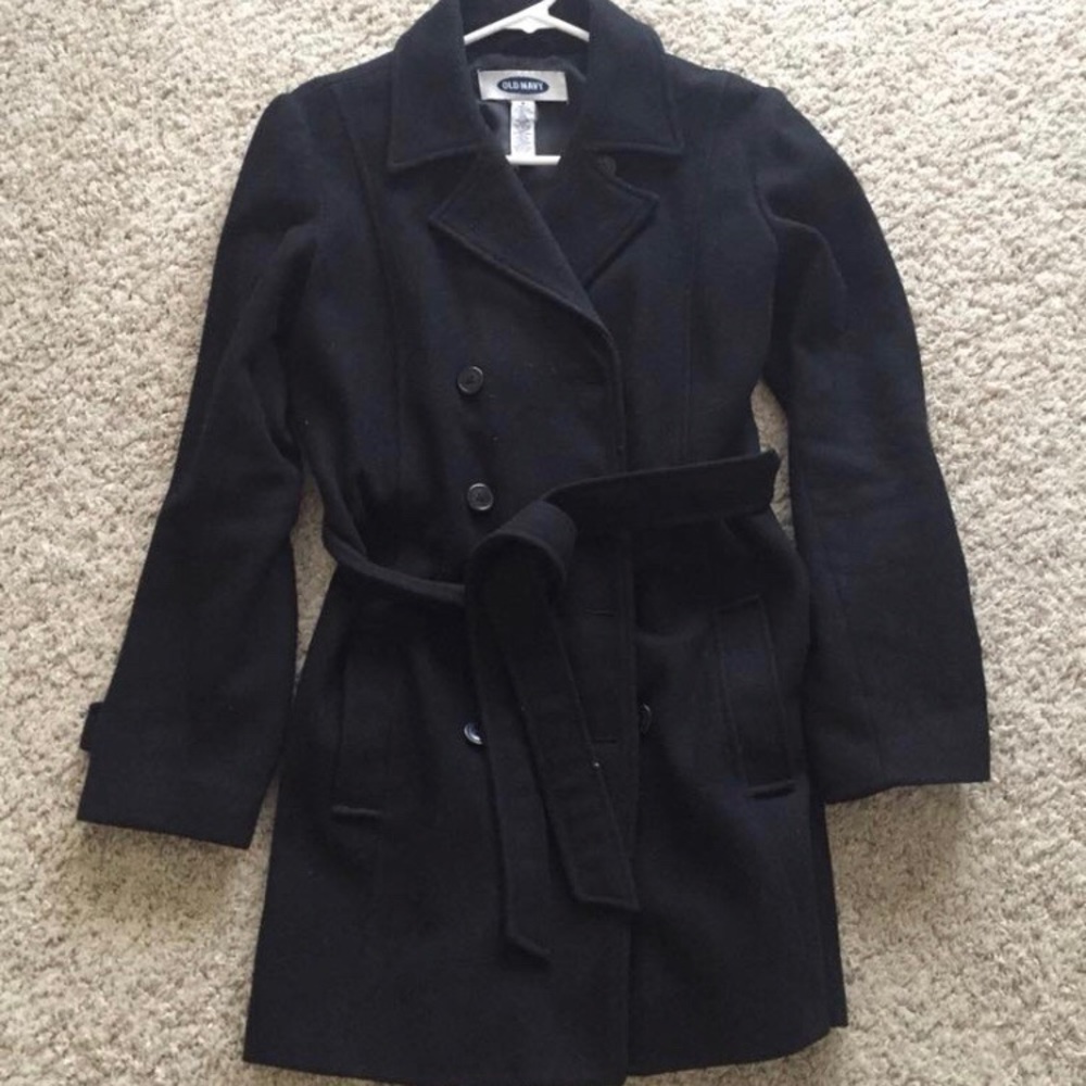 Old Navy black trench coat